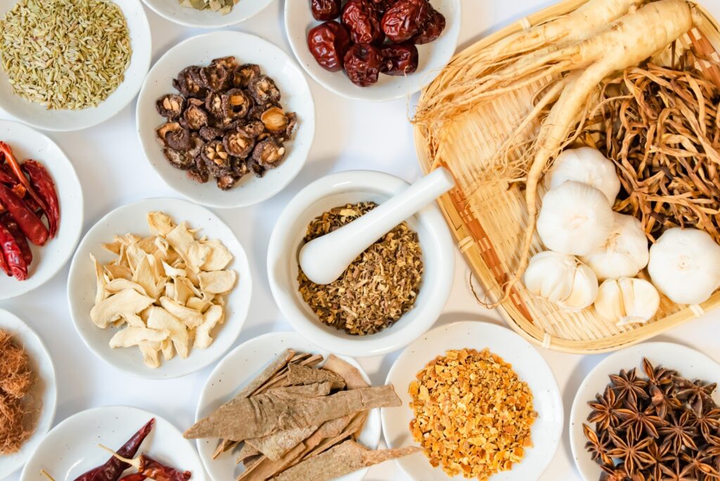 漢方薬や薬膳で用いられる生薬・食材のイメージ